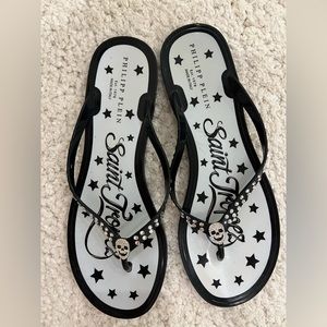 Women’s flip flops size 39, brand is philipp plein